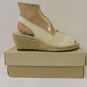 Clarks Petrina Thea Rope Wedge Slingback Shoe 9M
